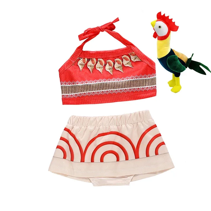 Vestido de 1er cumpleaños de Disney para niñas, ropa de Moana, fantasía para bebés, Kit de fiesta para niños, disfraz de Carnaval de Vaiana, disfraz para bebés
