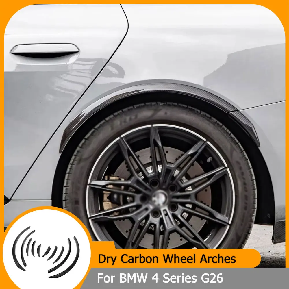 

Колесная арка автомобиля, боковые крылья, расширители, брызговики, накладки для BMW 4 серии G26 2021-2022, сухие карбоновые колесные арки, брови