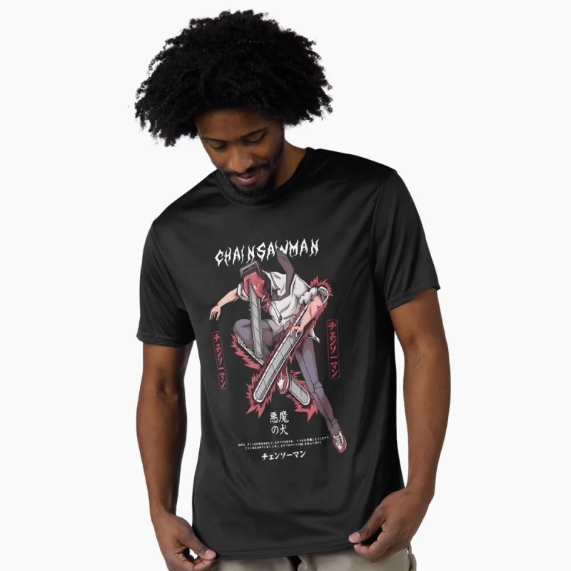 

0511 Japan Horror Manga Denji Chainsaw Anime Gift T shirt Darkness Devil Cartoon Graphic Clothes Short Sleeve All size tops