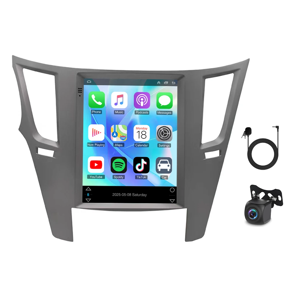 Autoradio Carplay+ Android Auto AHD 2+32GB da 9,7 pollici adatto per la navigazione per auto Subaru Outback