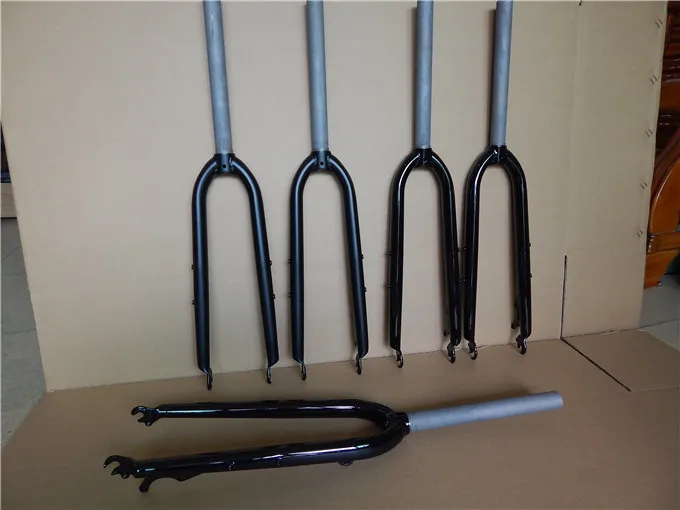 

26 Inch Hard Fork Mountain Bike No Brand Crmo Steel Front Fork for Road And Mountain Bikes Durable Bicycle Parts And Accories