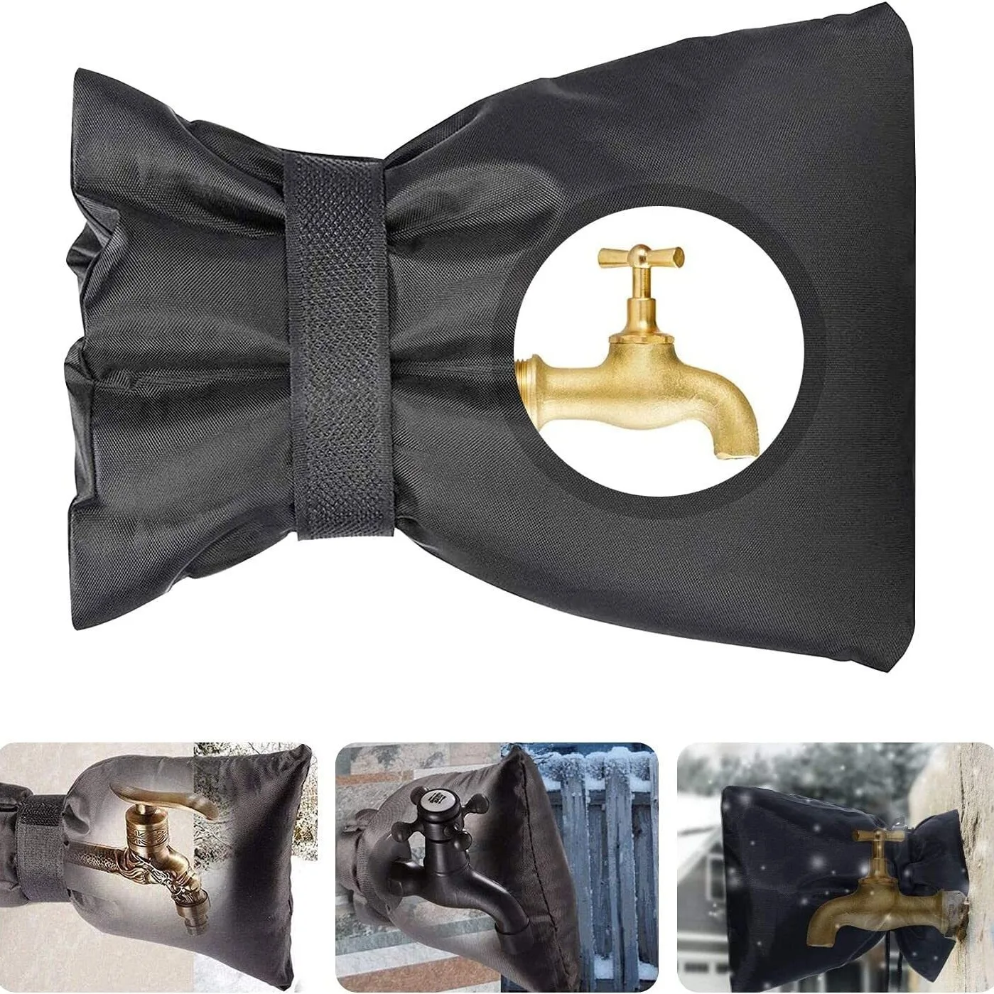 

2 Pack Outdoor Faucet Covers for Winter Freeze Protection Faucet Insulation Cover Socks Hose Bib Covers for Winter
