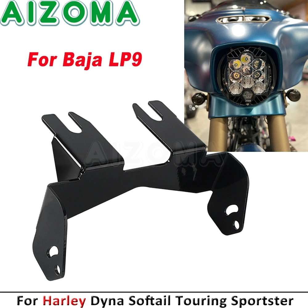 

For Baja Designs LP9 Pro Led Headlight Holder Motorcycle Head Light Bracket Universal For Harley Dyna Touring Sportster Softail