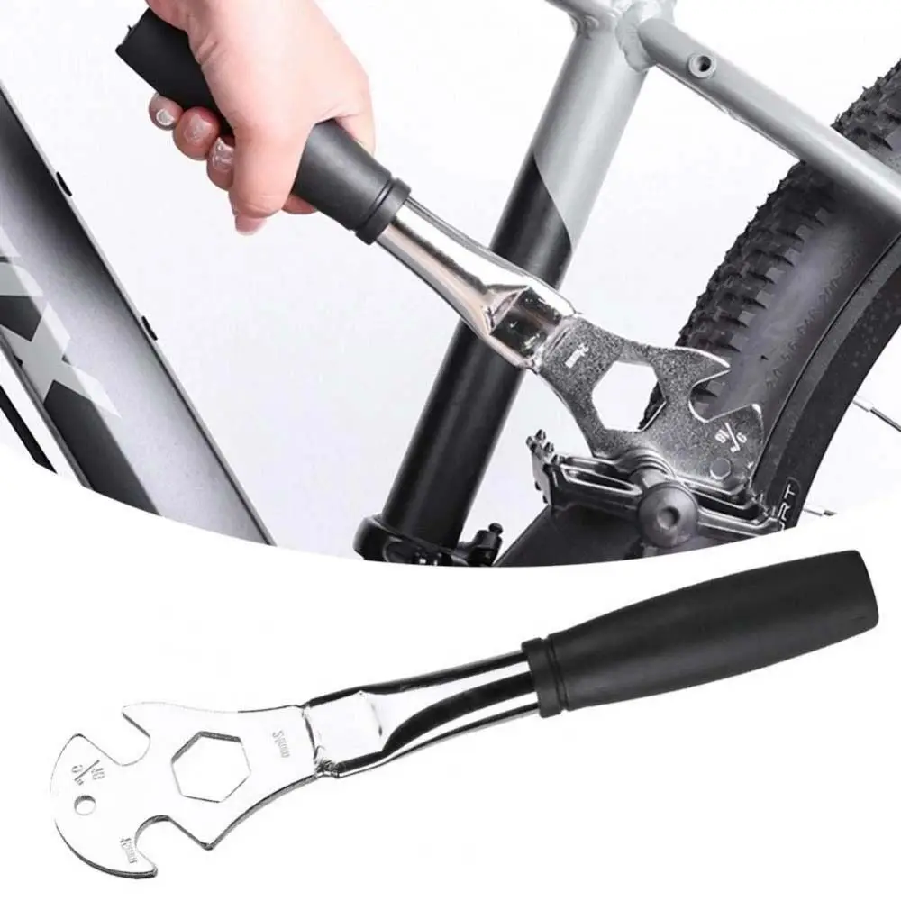 

15/24mm Bicycle Pedal Wrench Long Handle Anti-slip Bicycle Pedal Removal Tool High Carbon Steel High Quality