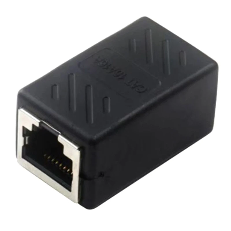 RJ45 Network Female Adapter Black Female To Female Connector Coupler Extender RJ 45 Ethernet Cable Extension Converter