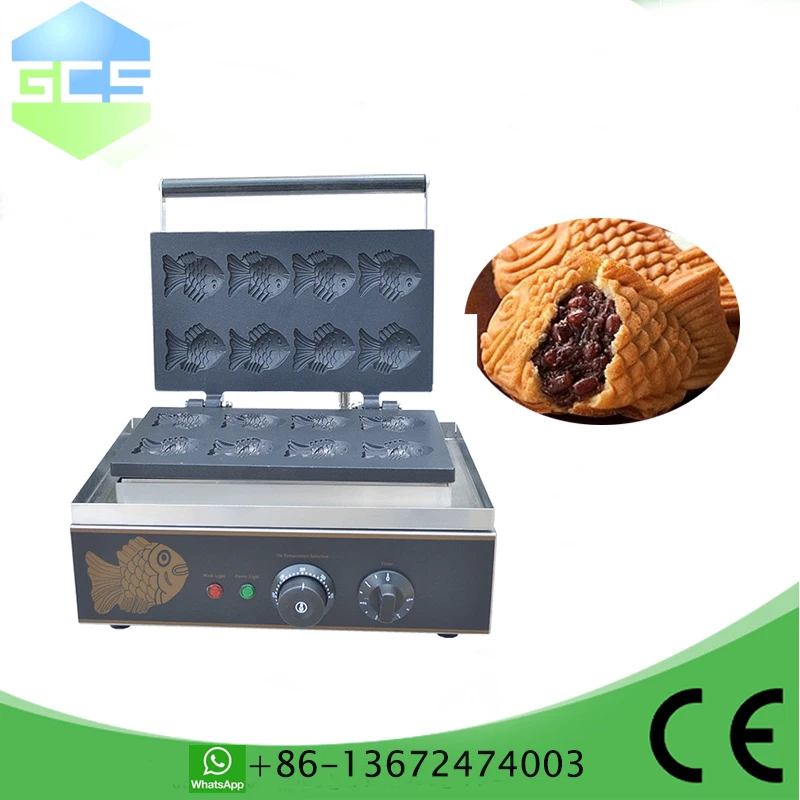 

Commercial use Fish waffle machine Denmark Cookie maker Mini 6 /8 pcs Taiyaki machine