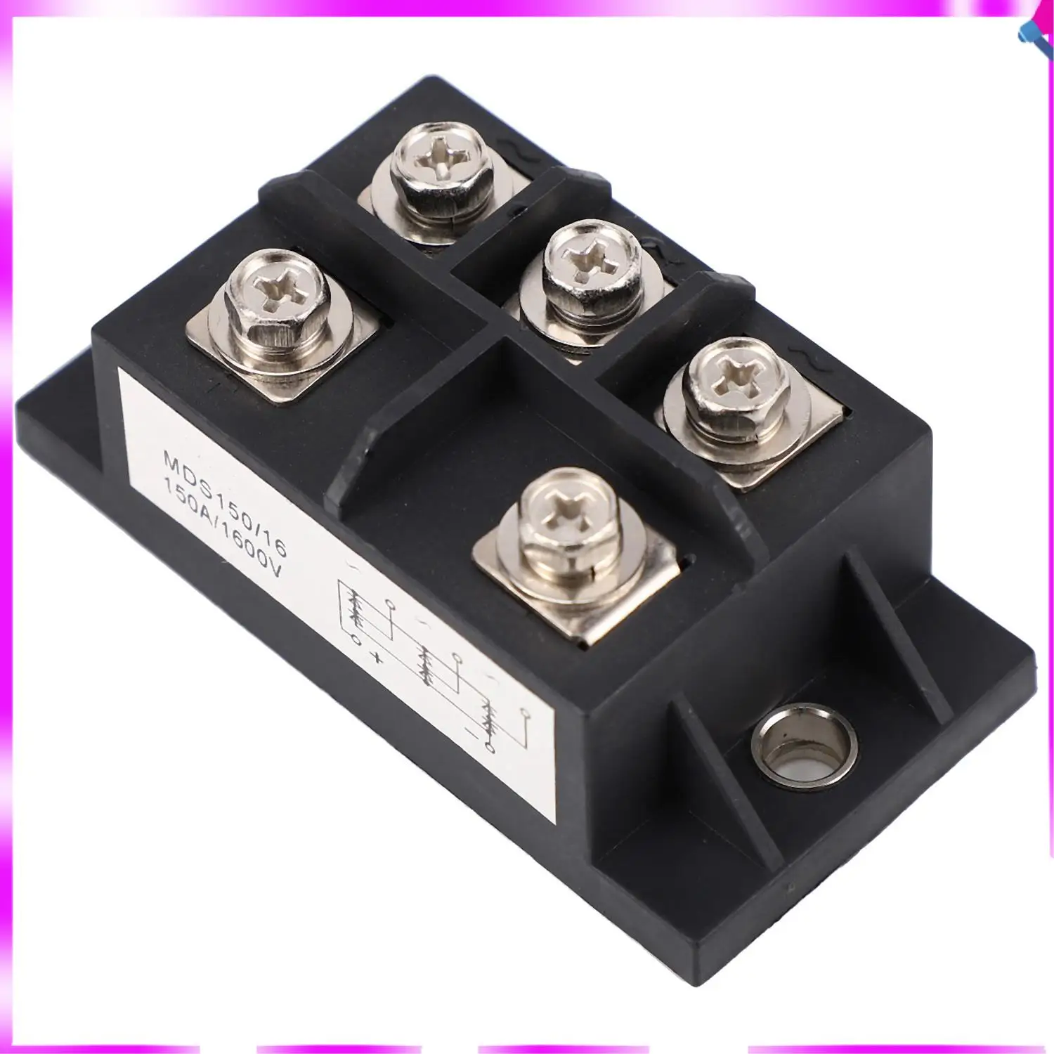 

N96R MDS150A 3-фазный диодный мостовой выпрямитель 150 А Ампер 1600 В Медь 150 градусов Цельсия 80X40x33 мм Металлический корпус Диодный мостовой контроль