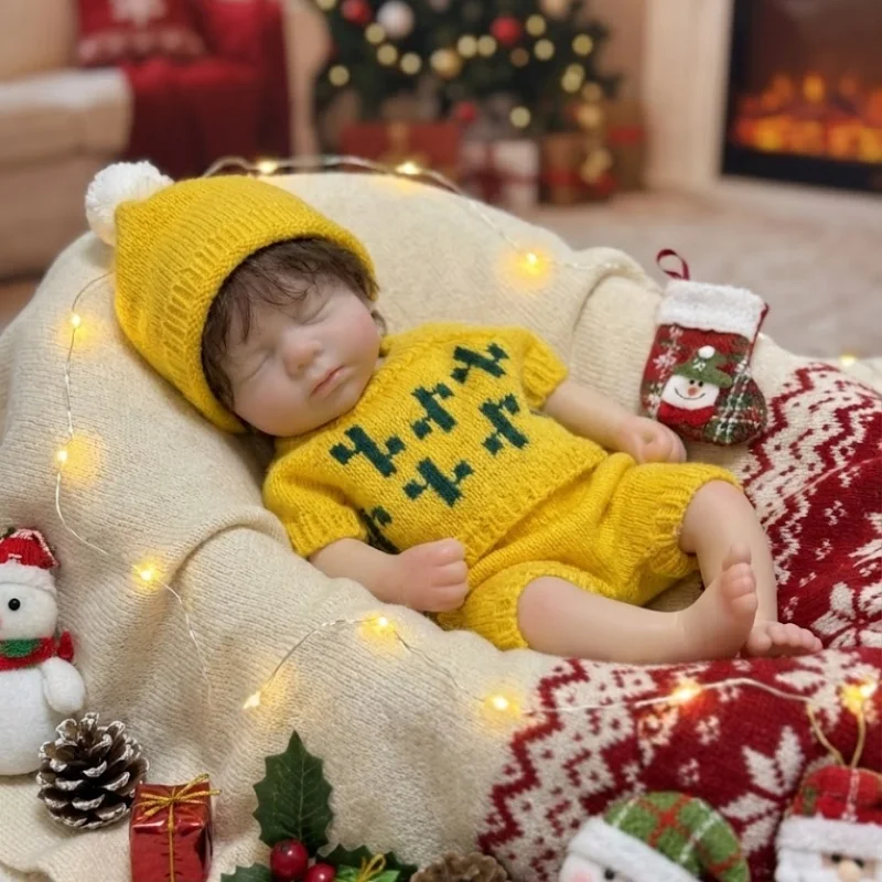 13inch/33cm Open Mouth Painted Solid Silicone LouLou Bebe Reborn Girl&Boy Dolls Washable Newborn Baby Dolls Perfect For Gift