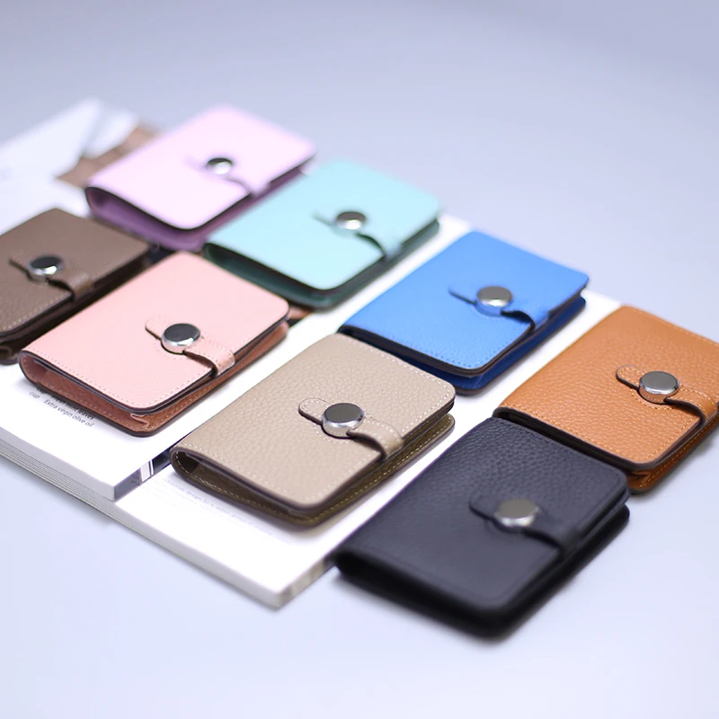 Genuine Leather Unisex Money Bag Luxury Design Famous Brand Hasp Square Wallet Fashion Card Holders Women Small Coin Purses