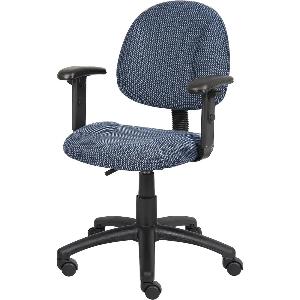 Perfect Posture-Silla de tarea de tela Delux, sillón con brazos ajustables en azul