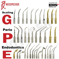 Woodpecker Dental Ultrasonic Scaler Tips Scaling Tips Endodontics Perio Root Canal Treatment P/E/G Fit EMS UDS Scaler Handpiece
