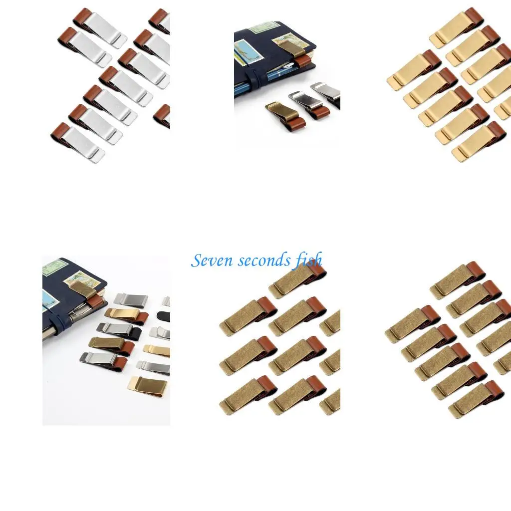 

L74B 10 Pieces Metal Pen Holder Pen Sleeve Pen Clip Pencil Holders for Magazines