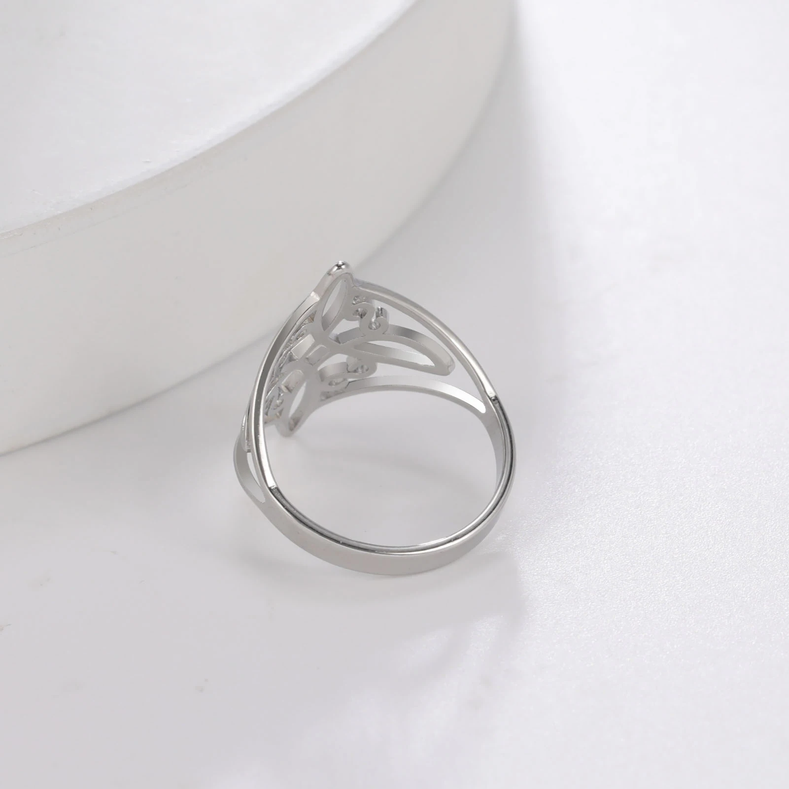Skyrim Hexenknoten-Ring Edelstahl Goldfarben Hexerei-Amulett Schutz-Fingerringe Wicca-Kreuz Keltischer Knoten Schmuck – Detail 10