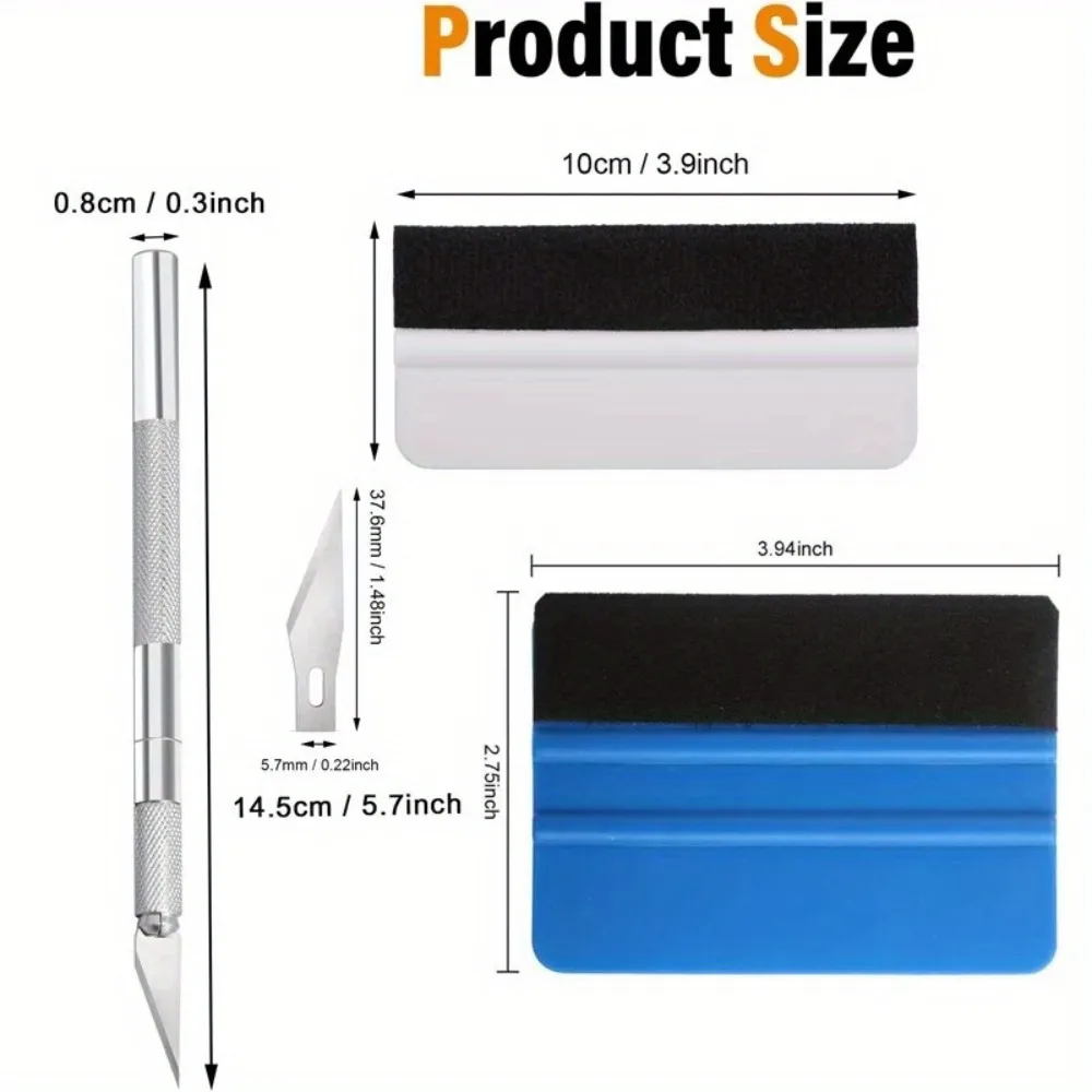 9pcs Car Window Tinting Tool Includes plastic scraper Plastic scraper Window tinting tool Film felt scraper Vinyl scraper