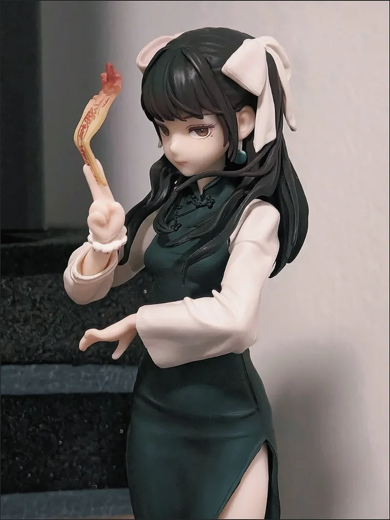 Figurki Kawaii Cheongsam Taoist Lori Girl, anime, animacja, statuetka, model, ręcznie robiona dekoracja z podstawką, ozdoba, prezent dla chłopca