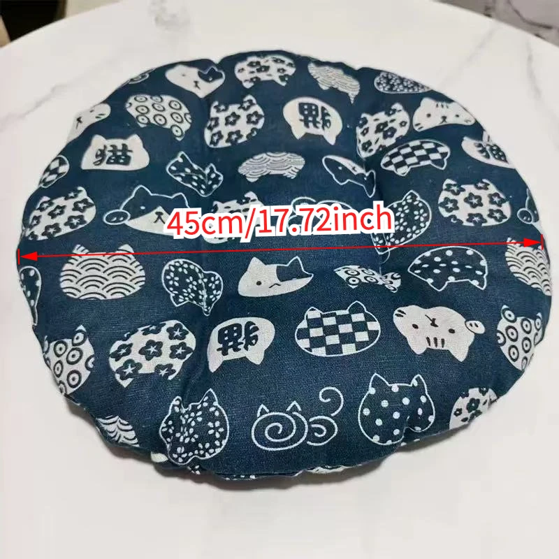 Rattan Weaving Cat Basket Bed With Soft Cushion Round Donut Design Cozy Warm Comfortable Sleeping Nest For Cats And Dogs - view 4