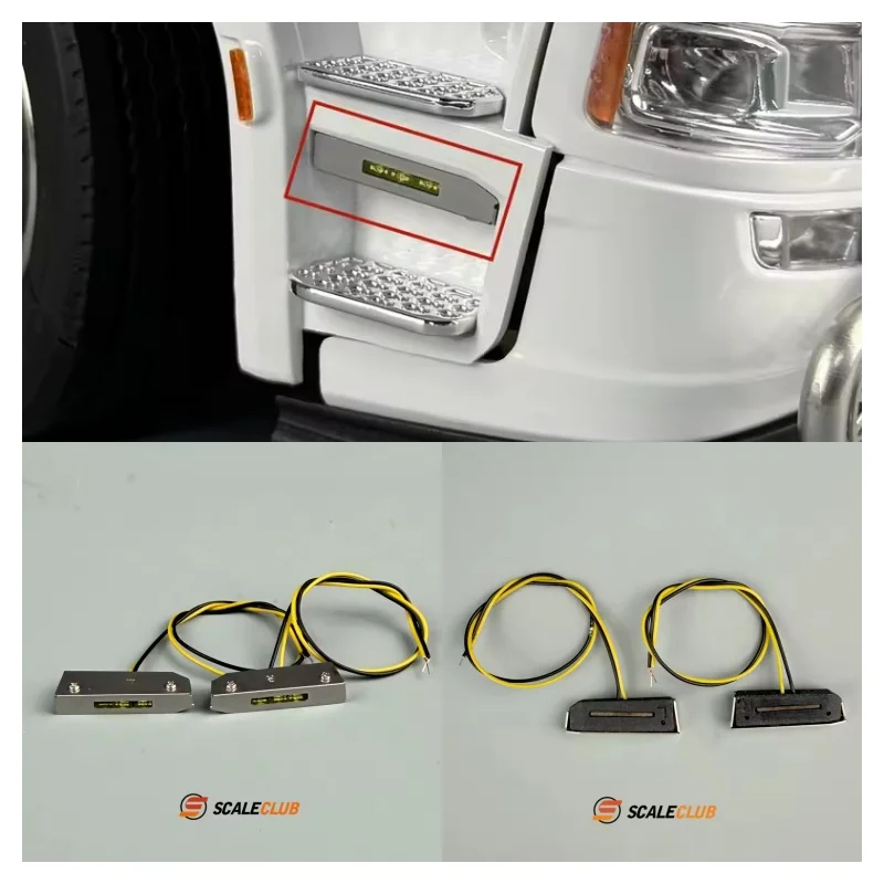 770S Pedal Lamp LED Width Indicator Light Foot Socket Light Upgrade For 1/14 Tamiya RC SCANIA 56368 56371 Remote Control Rc Cars