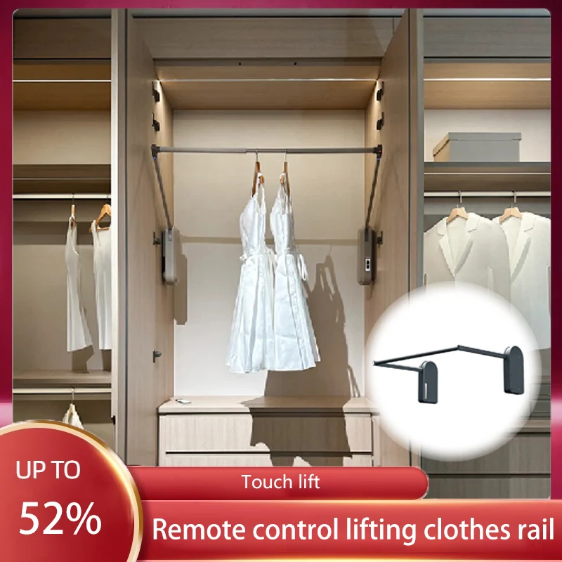 

Voice Intelligent Electric Lifting Clothes Drying Rack Wardrobe Remote Control Lifting Clothes Hanging Rod Hardware