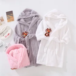 Children Winter Casual Robes Boys Girls Autumn Cartoon Bathrobe Kids Soft Comfortable Sleepwear Teenager Homewear Clothing