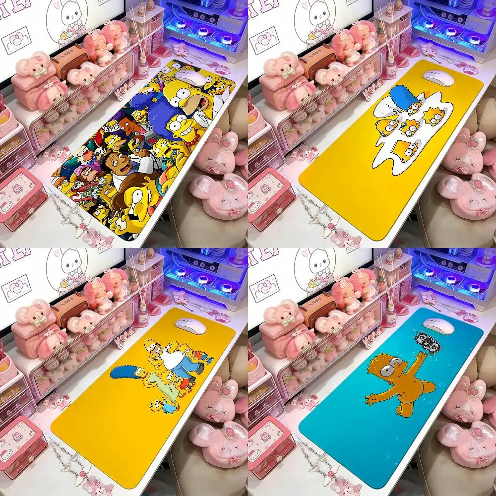 

Cute Anime-H-SimpsonS Cool Mouse Pad Computer Mat Deskpad Laptop Keyboard Mat Office Large Landscape Mousepad