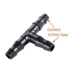 20Pcs Barbed Tee Cross Connector 1/4 Inch Hose Pipe Fittings 4/7mm Hose Repair Shunt Splitters Garden Flower Irrigation Coupling