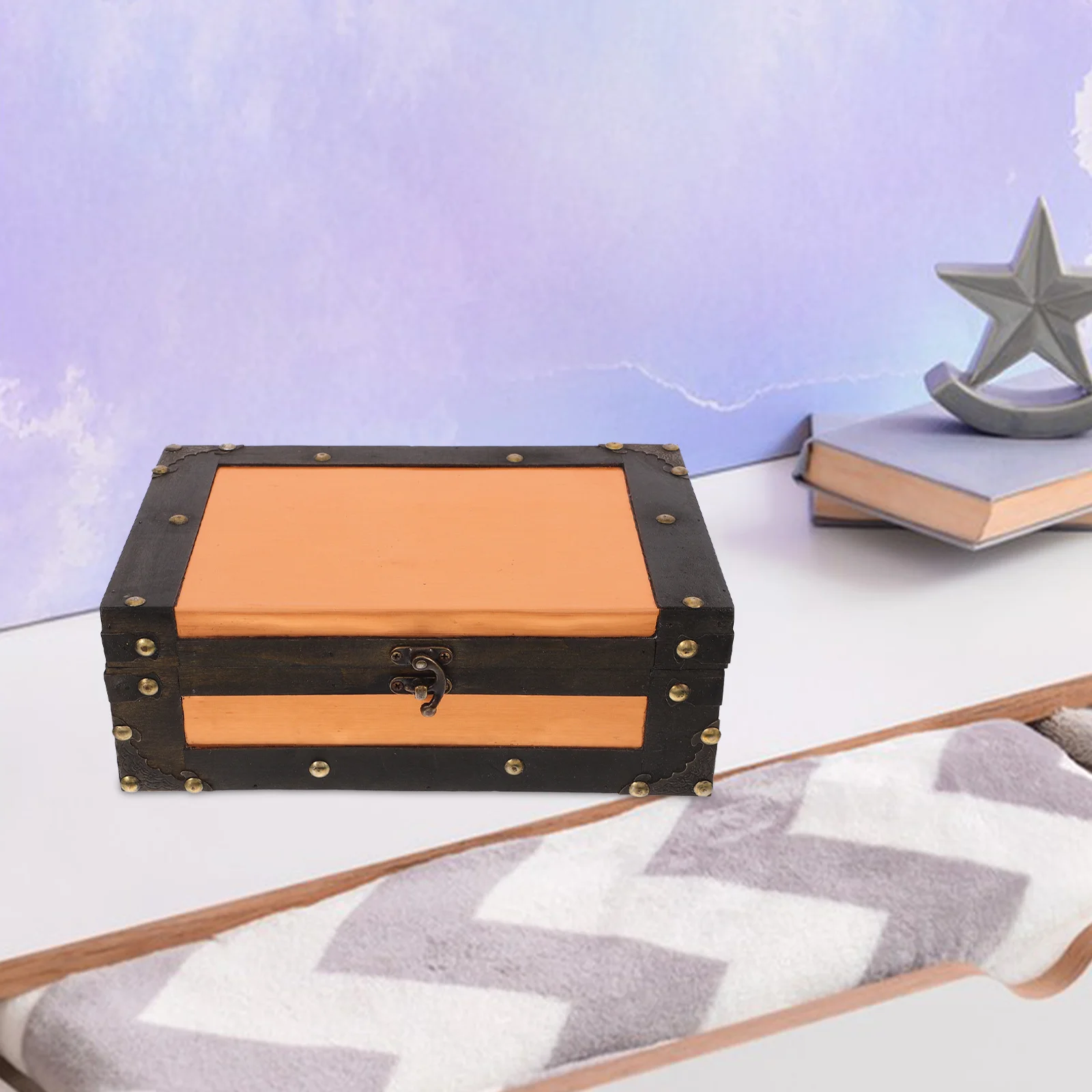 

Home Decor Vintage Storage Box Pirate Treasure Chest Small Commemorate Keepsake Trunk Chests Wedding Decorative Boxes Office