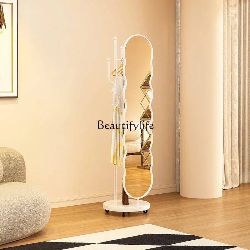 

*Rotating full-length mirror hanging hanger integrated movable floor-to-ceiling full-body mirror light luxury
