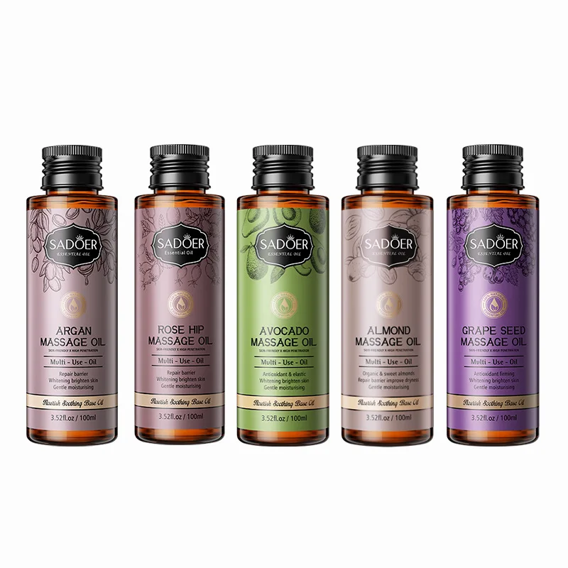 100ML Almond Oil Body Argan Olive Essential Massage Serum Pure Nail Hair Moisturizing Dry Nourish Beauty Health Avocado Heheba