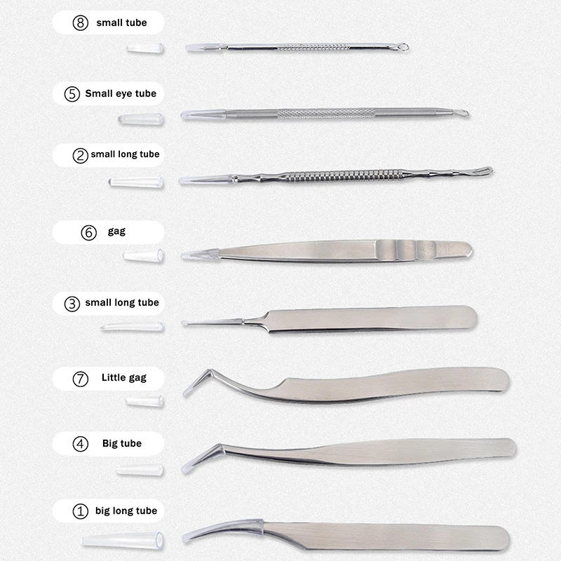 50 個のニキビ針先端プロテクターソフト保護スリーブまつげピンセット先端カバークリップ保護スリーブクリップ保護カバー