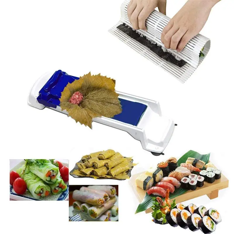 Quick Sushi Making Tools Vegetable Meat Rolling Tool Magic Roller Stuffed Cabbage Leave Grape Leaf Machine Meat Grinder Gadget