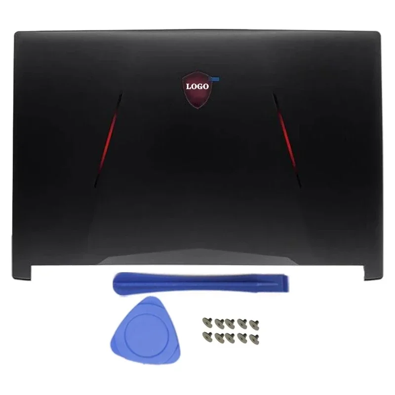 Imagem -03 - para Msi Gl73 7rd Ms17c4 8re Ms-17c5 8rc 8rd Ms-17c6 Notebook Lcd Capa Traseira Moldura Frontal Dobradiças Apoio para as Mãos Caixa Inferior para Laptops