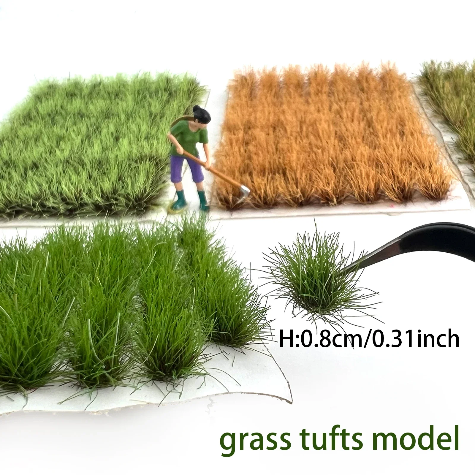 Artificial Miniature Static Grass Tufts Model Bushy Plant For HO N OO DIY Model Making Wargaming Scenery Garden Materials 70PCS