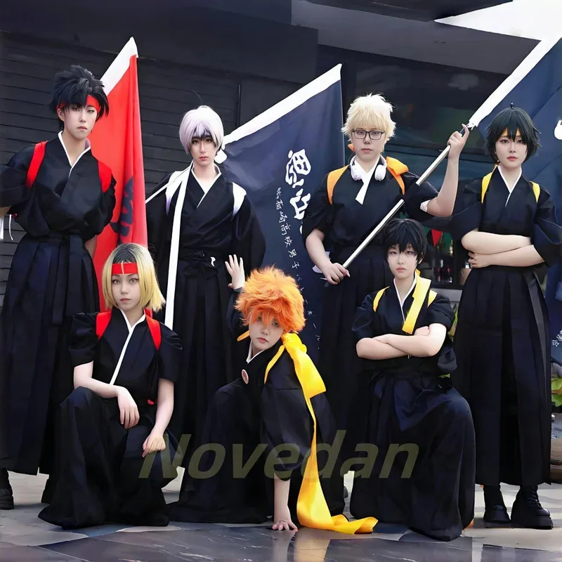 Disfraz de Anime Haikyuu Shoyo Hinata, traje Haikyu Msby Jersey, uniforme Kendo negro, Kimono samurái para hombres y mujeres, traje de Halloween