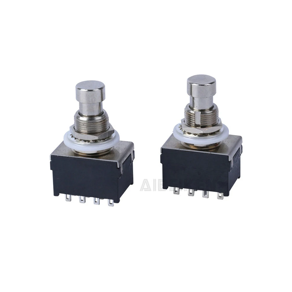 PBS-24-402 12MM Toggle Switch 4PDT 12 Pins 2 Positions ON ON Latch/Momentary 3A/250V 5A/125VAC M12 Thread Diameter Panel Mount