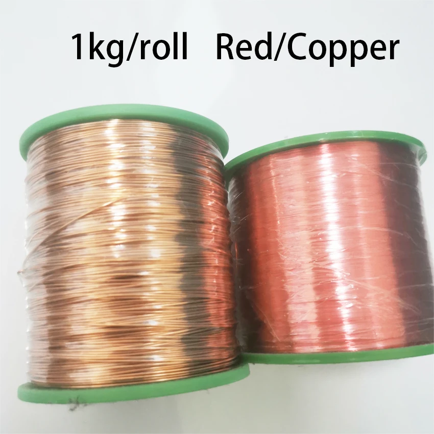 

1kg/roll Enameled Copper Wire 0.55mm 0.6mm 0.8mm 1.5mm Magnet Wire Magnetic Coil Winding For Electromagnet Motor inductance DIY