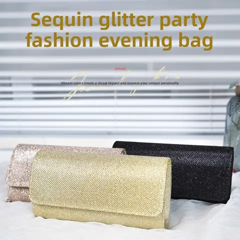 Socialite Party Bag, Evening Bag, Clutches Dress Bag, PVC Diamond Inlay Chain Crossbody Shoulder Bag for Women Daily Collocation