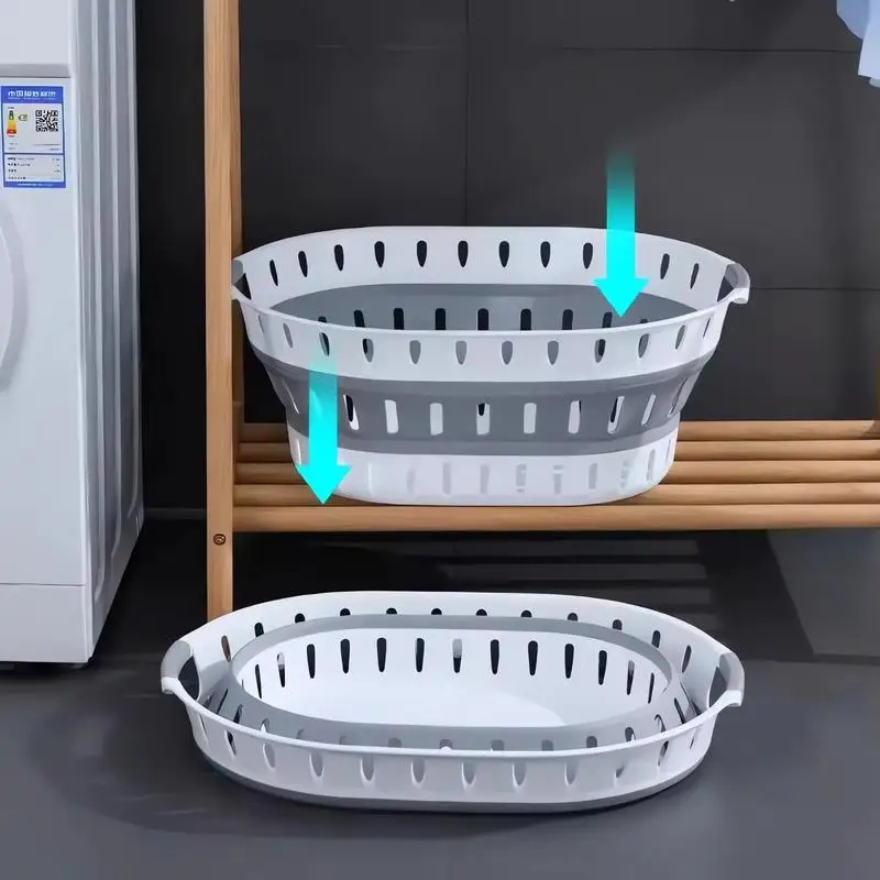 

36L Clothing Washing Basket Laundry Basket Folding Space Saving Organizer Pop up Hamper For Adult Kids Bathroom Wash Bath Basket