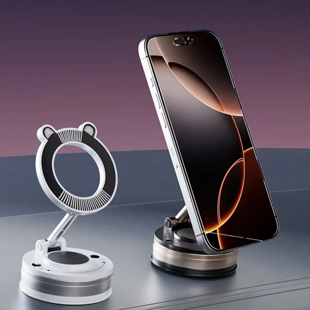 

New Vacuum Magnetic Car Phone Holder 360° Rotation Foldable Suction Cup Phone Mount Adjustable Adsorption Bracket Smooth Surface