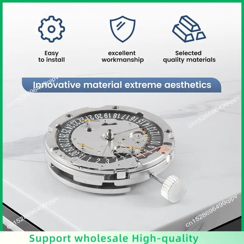 

ABSF ST2552 Six-Pin 6 O'clock Black Calendar Fully Automatic Mechanical Movement 3/6/9 Small Needle Watch Accessories