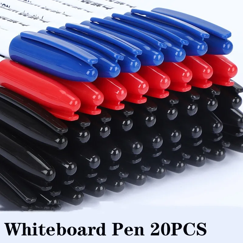 Whiteboard Marker Pen Easy To Wipe Quick Drying Water-based Marker Repetitive Erasable Black Red Blue for teacher school office