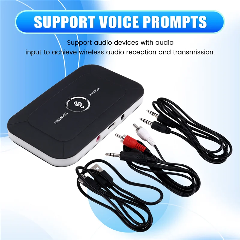 Penerima Audio Bluetooth 5.3 Efisien Stereo 3.5Mm AUX Jack USB Dongle Musik Adaptor Nirkabel untuk Headphone TV PC Mobil