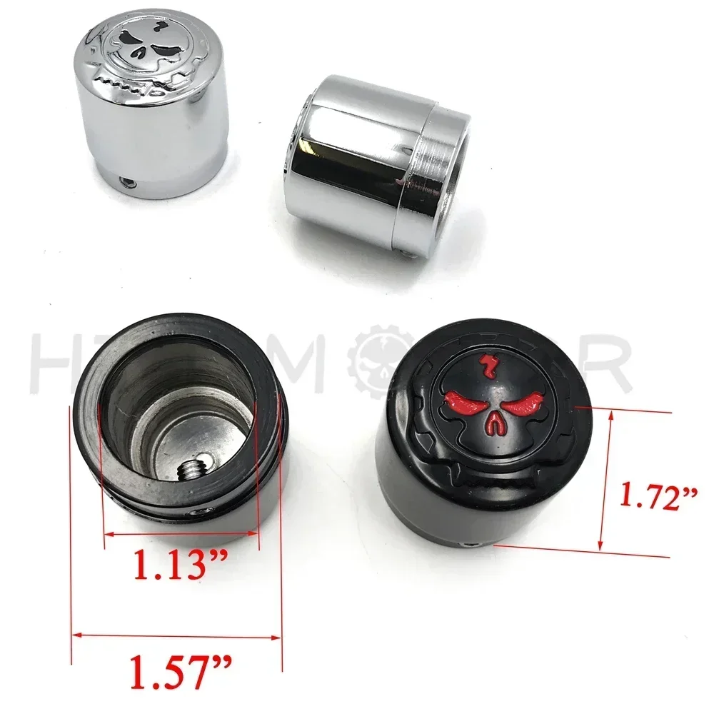 

Motorcycle 29mm Axle Nut Cap Skull Zombie Emblem For Universal Harley Davidson Choppers Honda