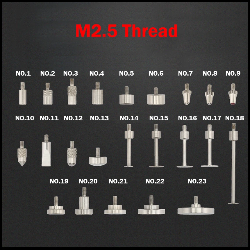 5mm 6mm 8mm 10mm OD M2.5 Thread 20mm 60mm Length T Shape Type Measuring Meter Guage Test Pin Level Dial Indicator Tip Probe