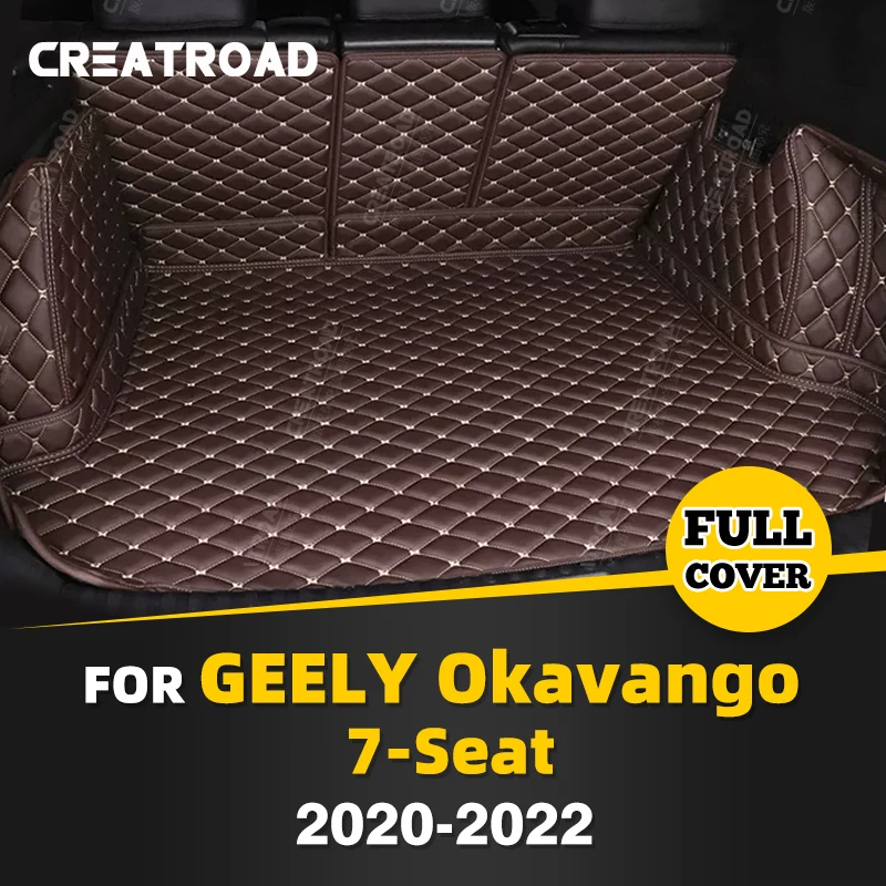 

Auto Full Coverage Trunk Mat For GEELY Okavango 7-Seat 2020-2022 21 Car Boot Cover Pad Cargo Interior Protector Accessories