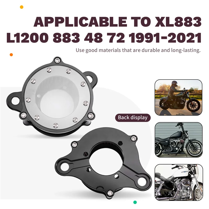 

Air Filter Kit For Sportster XL883 XL1200 Iron 883 48 72 1991-2021 Motorcycle Air Cleaner Set