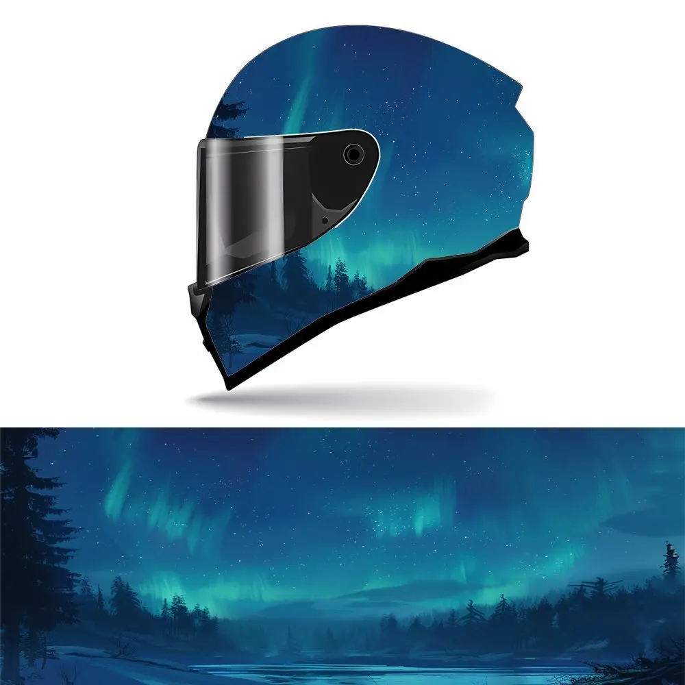 

Captivating Melody Theme for Night Sky, Motorcycle Helmet Decal - Durable PVC, Aesthetic Sticker for Racing Motorcycle Helmet, p