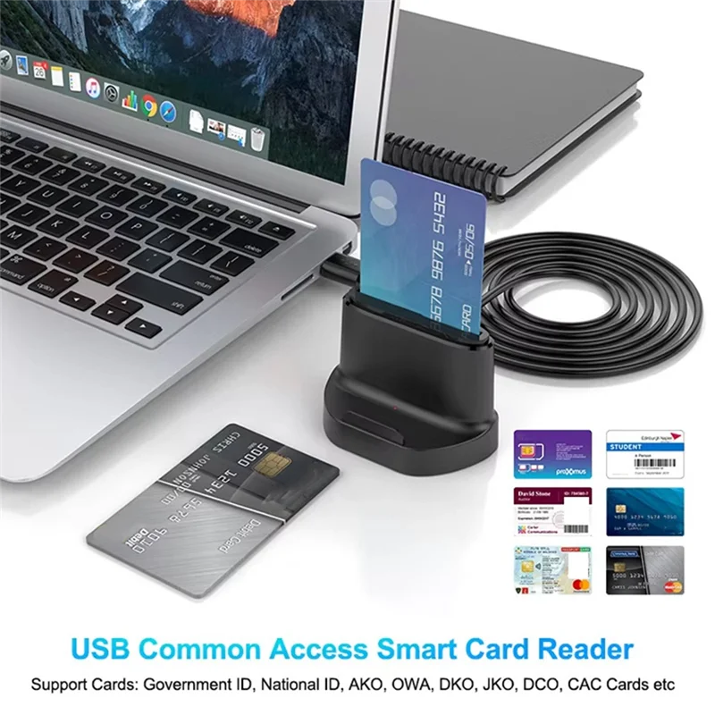 

ABKQ-USB Smart Card Reader ATM Tax Return Card Reader Portable Convenient Card Reader