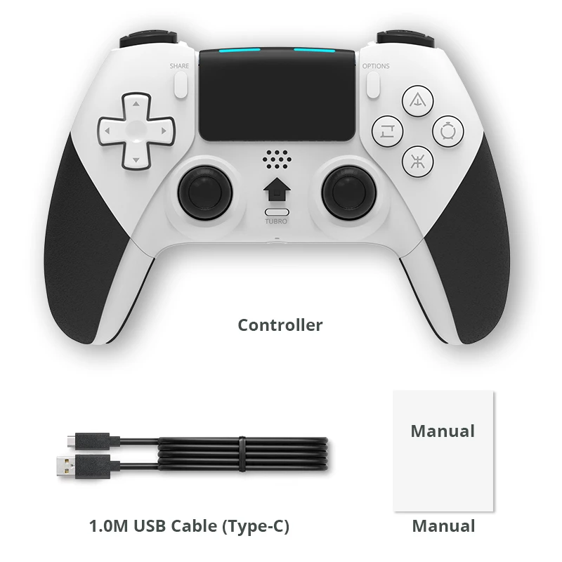 DATA FROG Kabelloser Gamecontroller für PS4 / für PS4 Pro / für PS4 Slim, Gamepad-Joystick für PC Dual-Vibration-Controller – Detail 10