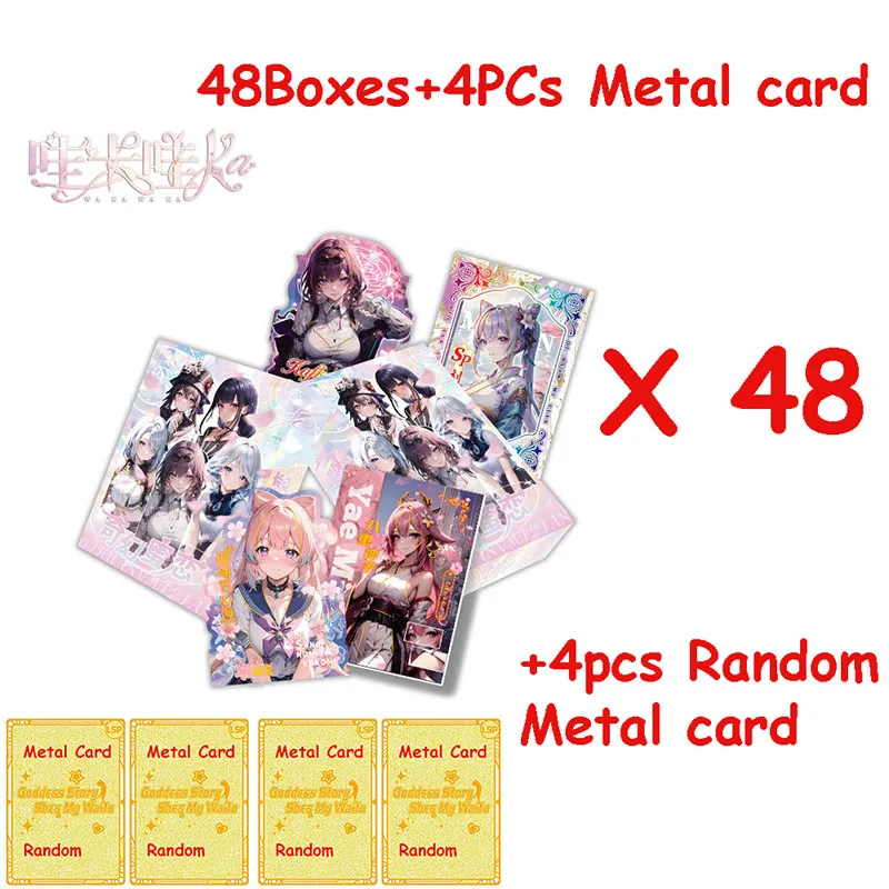 Bargain Price Case FANTASY LOVE Waifu Goddess Story Saint Cards Booster Box Rare Anime Character Game Board kids Toy