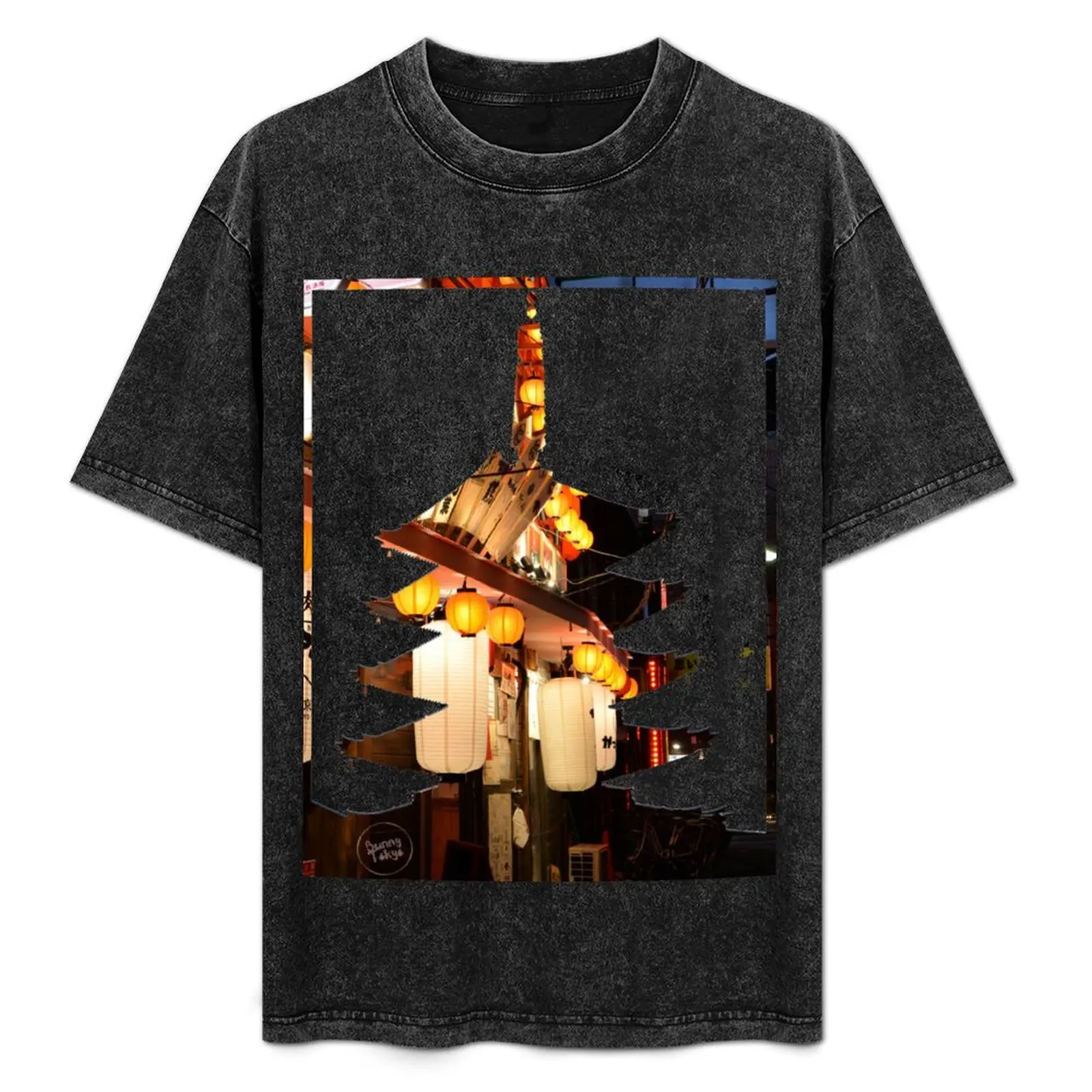 Shinjuku lights in Sensoji Pagoda T-Shirt anime t shirts summer clothes essential t shirt mens workout shirts